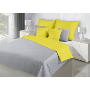 Pohodlné oboustranné ložní prádlo v šedě žluté barvě