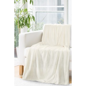 Luxusní deka v krémové barvě
