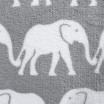 Šedá dekorační deka se slony