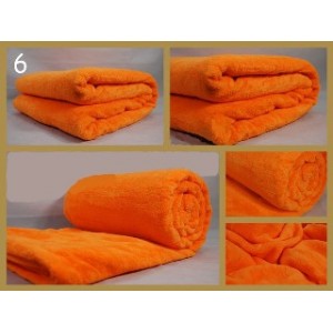 Hrubá luxusní deka oranžové barvy