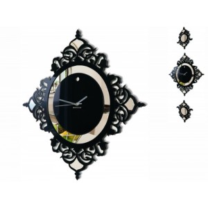Černé nástěnné hodiny do ložnice