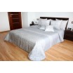 Luxusní šedý přehoz na manželskou postel s ornamenty