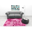 Hebký ombre plyšový koberec růžové barvy