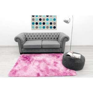 Příjemný ombre plyšový koberec světle růžové barvy 160 x 230 cm