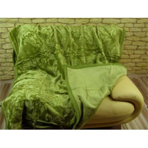 Teplé Španělské deky zelené barvy