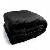 Černá luxusní deka s kožešinkou