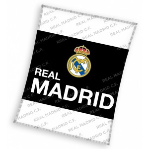 Real Madrid dětská deka černo bílé barvy
