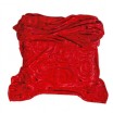 Červená deka z mikrovlákna s motivem růží
