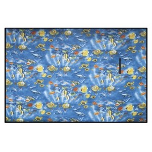 Piknikové deky modré barvy s motivem rybiček