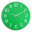 Zelené nástěnné hodiny designové