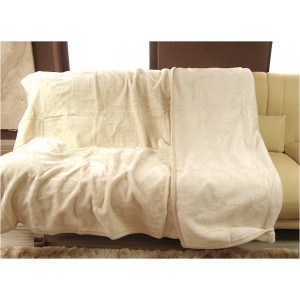 Teplé luxusní deky béžové barvy