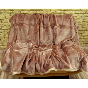 Luxusní teplé deky s potiskem hnědé barvy