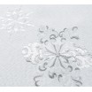 Bílé slavnostní prostírání na stůl s výšivkou sněhové vločky