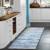 Moderní kuchyňský koberec v modré barvě