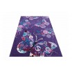 Měkký fialový koberec s motýlky