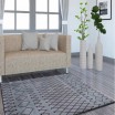 Tmavě šedý koberec s jemnými vzory