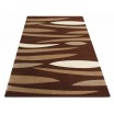 Hnědý kusový koberec s krémovými vzory