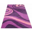 Velký koberec fialové barvy s vlnkami