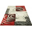 Kvalitní koberec v moderním designu šedo červený