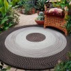 Kusový koberec hnědý kruhového tvaru