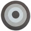 Kusový koberec hnědý kruhového tvaru