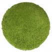 Zelený shaggy koberec kulatý