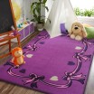 Krásný dětský koberec fialové barvy s mašličkami