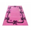 Růžový koberec s mašličkami pro dívky