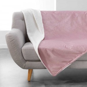 Jednobarevná deka pudrově růžová AUSTRAL 180 x 220 cm