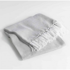 Luxusní bavlněná deka béžové barvy ENOA