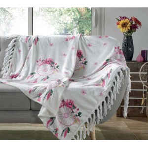 Moderní deka s květinovými lapači snů HOMEA 125x150 cm