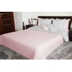Přehoz na postel růžovo šedý oboustranný prošívaný