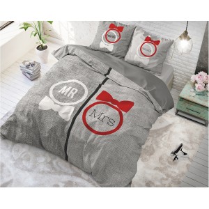 Stylové povlaky na postel šedé barvy pro páry TRENDY 200x220 cm