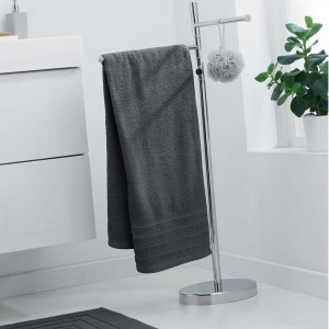 Jednobarevný ručník tmavě šedý bez vzoru