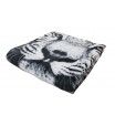 Černo bílá jemná deka s motivem tygra