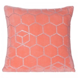 Dekorační povlak na polštář v krásné korálově růžové barvě 40 x 40 cm