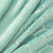 Luxusní hřejivá deka v trendy mentolové barvě se stříbrným vzorem 70 x 160 cm