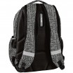 Černo šedý batoh pro středoškoláky v sadě s vakem a penálem