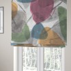 Abstraktní barevná látková okenní roleta šitá na míru