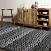 Hnědo šedý koberec do obýváku