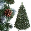 Vánoční stromek s bílými větvičkami a šiškami