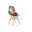 Moderní jídelní židle s čalouněním patchwork