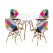 Moderní pestrobarevná židle ve skandinávském stylu