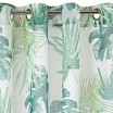 Zelený dekorační závěs s motivem palmových listů