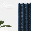 Vzorované skandinávské závěsy tmavě modré barvy 140x250 cm