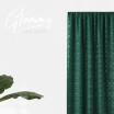 Tmavě zelené dekorační závěsy se zavěšením na kolíčky 140x250 cm