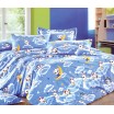 Modrý povlak na postel pro děti s ovečkou na oblaku