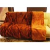 Hrubá luxusní deka hnědo oranžové barvy
