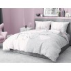 Elegantní růžovo šedé ložní prádlo z bavlny