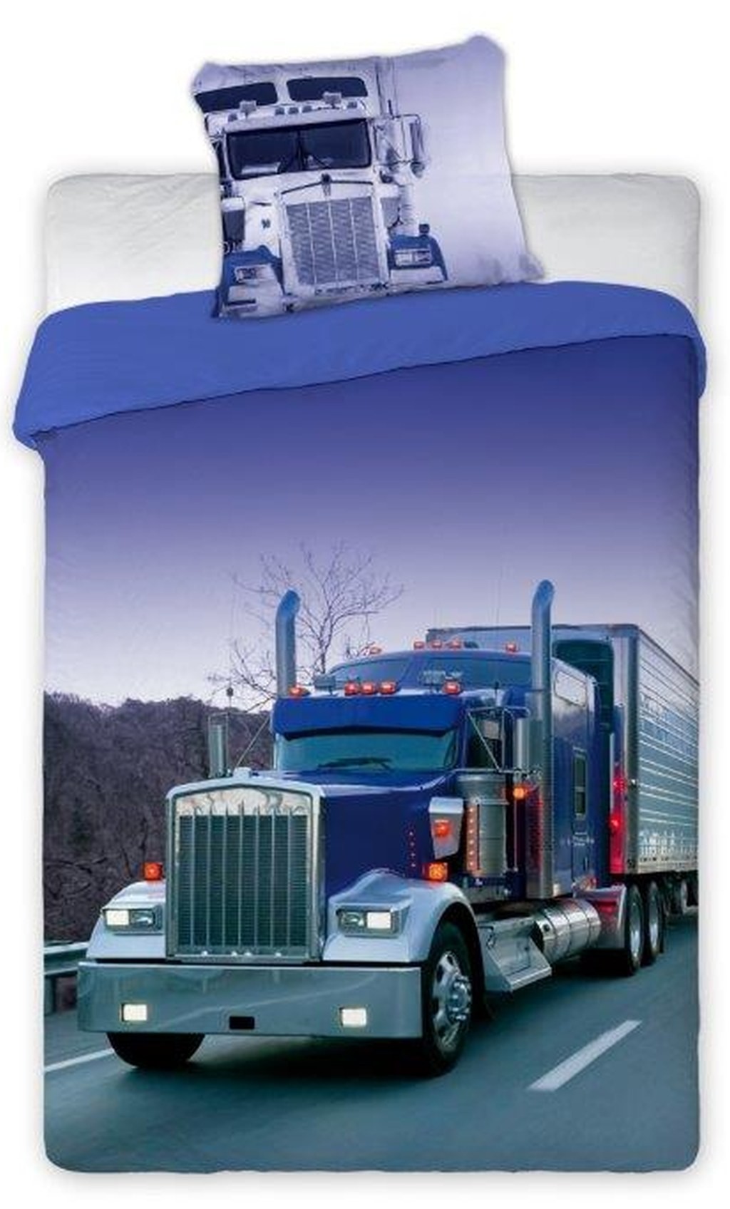 Bavlněné dětské povlečení na postel s motivem kamionu
